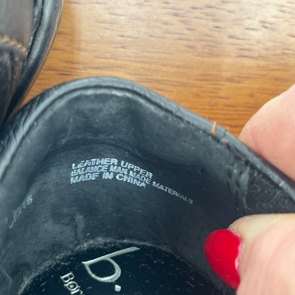 Born Concept Black Leather Slip-On Casual Loafer Clog Block Heel Women’s Sz 8M/W - Picture 8 of 10